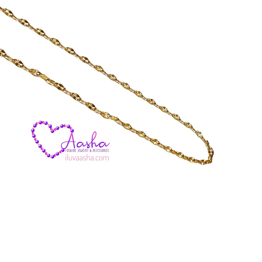 Gold Dapped Sequin Necklace (14k Gold-Filled)